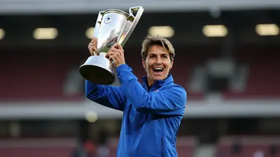 Chelsea Women won the Women's Super League title against Liverpool at Stamford Bridge, with manager Sonia Bompastor...