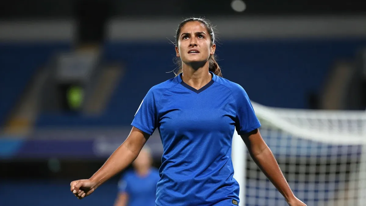 Lauren James fired Chelsea Women into a first-half lead against Aston Villa Women in a WSL match at Stamford Bridge on...